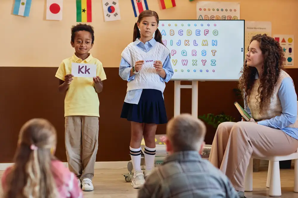 Children enjoying activities at a Pre-K education center in McKinney TX